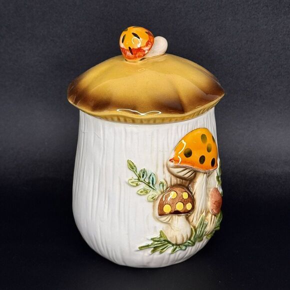 Vintage Sears Merry Mushroom Small Canister - Picture 5 of 11